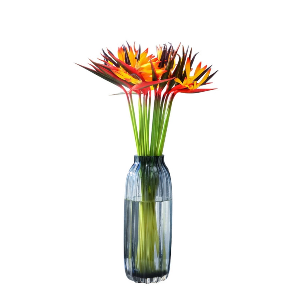 MODANU 20Pcs Bird of Paradise Greenery Plants, 22" Artificial Flowers Large Elegant Flowers Faux Flowers Bouquet Suitable for DIY Home Decor Party Theme Display (Yellow)