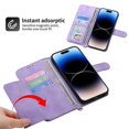 thumbnail image 4 of Flower Embossed Leather Wallet Case Compatible Samsung Galaxy S23 Ultra/s23 Plus/s23 With Wrist Strap, 4 of 5