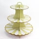 thumbnail image 2 of Soporte de 3 niveles para cupcakes, pastel de frutas, exhibidor de postres, torre, estante en forma de árbol, plato para servir Amarillo, 2 of 4