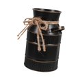 thumbnail image 2 of Jarrón decorativo de diseño vintage, antiguo, tipo cubo, jarra de leche, para dormitorio Negro, 2 of 9