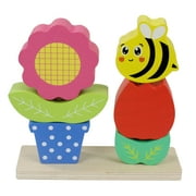 Spark Create Imagine Wooden Stacking Puzzle Bumble Bee and Flower, 18+months, Baby & Toddler Toys