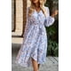 thumbnail image 2 of Vestido PRETTYGARDEN Floral Boho Cruzado con Escote en V y Mangas Largas Talla L Grande, 2 of 5