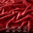 thumbnail image 5 of IR Imperial Rooms Fleece Bed Throw Blanket, Plush, Travel and Couch Fuzzy, Cozy Washable Ultrasoft Twin Size Burgundy, 5 of 7