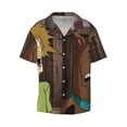 thumbnail image 2 of Lsque Scooby-Doo print Men's Cuban Collar Short Sleeve Shirt Summer Beachwear Casual Button Down Fashionable Vacation Leisure Shirt-Large, 2 of 7