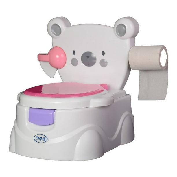 Baño Entrenador AEIOU Osito Niña Rosa
