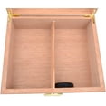 thumbnail image 6 of Desktop Humidor w/Hygrometer – Holds 25-50 Cigars – Cigar Aficionado Set Includes: Tempered Glass Top, Hygrometer, Dehumidifier, Divider – Interior: Spanish Cedar – Exterior: Mahogany Finish, 6 of 10
