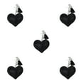 thumbnail image 1 of Thinsony Heart-shaped Key Ring Keys Safe And Fashionable Personalized Key Chain black 5Set, 1 of 6