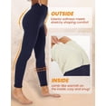thumbnail image 4 of Fleece Lined Leggings Women - Thermal Thick Winter Warm High Waisted Tummy Control Soft Pants for Snow Cold, 4 of 6