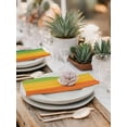 thumbnail image 5 of Rainbow Striped Cloth Napkins Set of 4 Reusable Dinner Napkins, Colorful Gradients Modern Abstract Art Cocktail Napkin Washable Table Napkins for Wedding/Holiday Party/Baby Shower 20"x20", 5 of 7