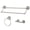 Brass, variant on Kingston Brass Restoration 3-Piece Bathroom Hardware Set, Polished Chrome Finish