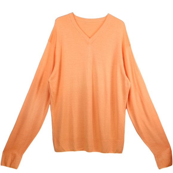 Robert Talbott Pull à Manches Longues en Tricot Papaye pour Hommes - TG