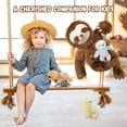 thumbnail image 5 of MorisMos 24" Sloth Stuffed Animal Mommy Sloth Plush Toy with 4 Baby Plush Toys, 5 of 9