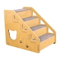 thumbnail image 3 of predolo Foldable Dog Stair Sturdy Pet Steps Ladder Anti-skid MDF for Small Dogs Ramp for 4 Tier, 3 of 8