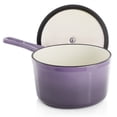 thumbnail image 3 of MegaChef 2 Quart Enameled Cast Iron Sauce Pan in Gradient Purple, 3 of 7