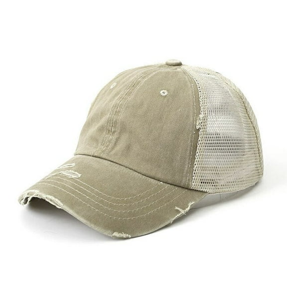 CoCopeaunts Summer Baseball Cap Women Mesh Baseball Cap Snapback Adjustable Ponytail Gorras Casquette Sun Hat Mesh Trucker Hat Casquette