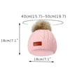 thumbnail image 7 of Odeerbi Beanie Hat For Boys Girls Winter Knitted Beanie With Pom Pom Kids Warm Thick Ski Cap Light pink, 7 of 7