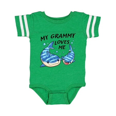 

Inktastic My Grammy Loves Me- whale shark Gift Baby Boy or Baby Girl Bodysuit