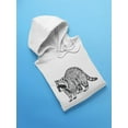 thumbnail image 3 of Raccoon Pencil Drawing Hoodie Women -Image by Shutterstock, Female 3X-Large, 3 of 4