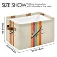 thumbnail image 4 of Yayeee Canvas Storage Basket with Handles for Shelves Fabric Bins Closet Organizer, Colorful Plane, 4 of 8