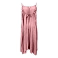thumbnail image 5 of YHAJDS Big Girls Sleeveless Dress Solid Color Casual with Back Drawstring Maxi for 5-14 Years, 5 of 5
