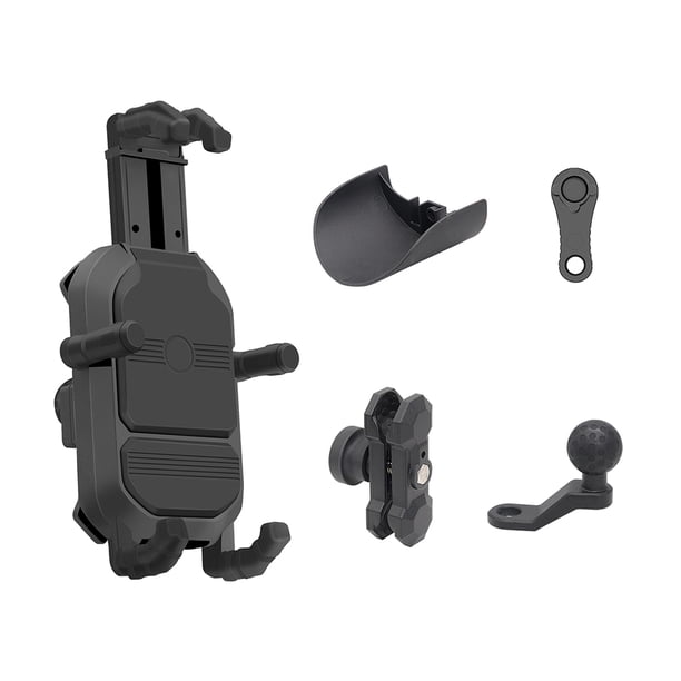 Scienceny Soporte de teléfono para motocicleta, soporte impermeable a prueba de golpes de liberación rápida, accesorios de abrazadera para equipo de Accesorios para motos Tipo de espejo retrovisor Scienceny VI021473-01B
