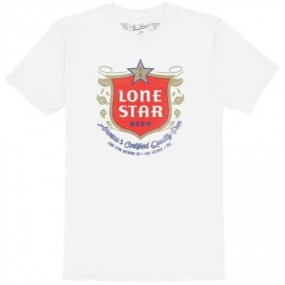 Lone Star Beer Logo White Colorway T-Shirt-XLarge