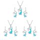 thumbnail image 1 of Qarigey Collar Pendientes de gancho Conjunto Dibujos animados Estética Boda Novia Joyería Novia Oficina Vacaciones Accesorios Azul Type1 NO1, 1 of 6