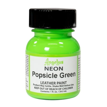 UPC: 0086366711262 | Angelus® Brand  Neon Leather Paint  1 oz.  Popsicle Green