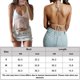 thumbnail image 2 of Camisoles Tirantes pequeños de punto con cuello en V y costuras de malla sexy Y2K Ygjytge para Mujer Blanco T S, 2 of 6