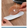 thumbnail image 1 of Espiral antimosquitos, soporte clásico grande, ignífuga, para interior y exterior, color ceniza, protección de 360°, larga duración, combustión segura, repelente natural, para patio, soporte, 1 of 8