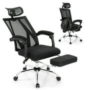 Gymax Mesh Reclining Executive Chair High Back Office Chair w/ Retractable Footrest