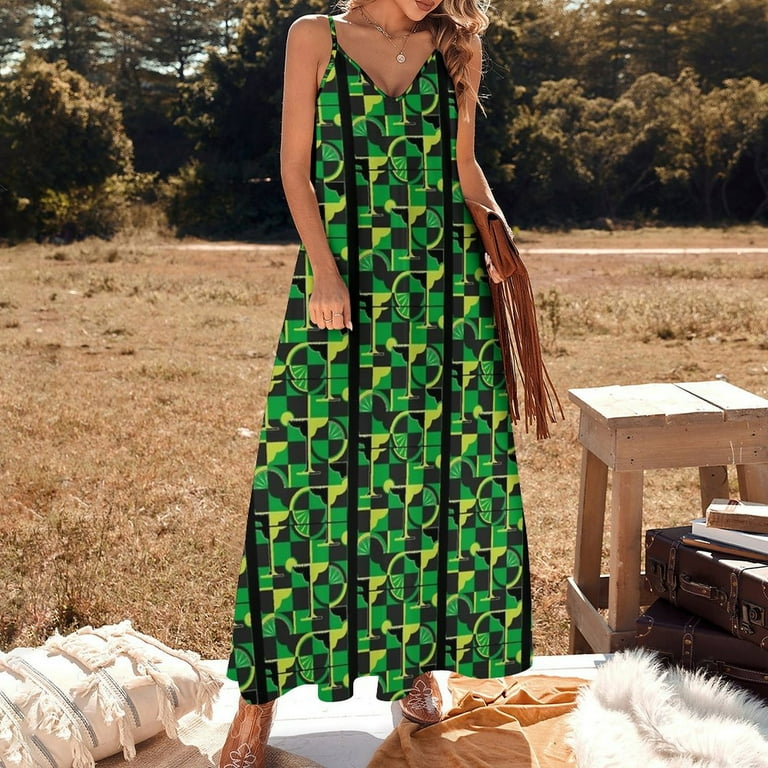 Margarita Green Sleeveless Dress Women's Evening Dress Womans Clothing -  Walmart.com