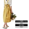 thumbnail image 3 of Delantal de algodón y lino con espalda cruzada para mujer con bolsillos para cocinar limpieza amarillo sin lazos en la cintura, 3 of 7