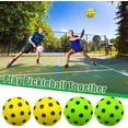 thumbnail image 2 of QenASHaing 2Pcs Quiet Pickleball Balls,Silent Foam Pickleballs for Indoor and Outdoor Practice,Noise Reducing Soft Pickleball Practice Balls with 40 Concave Holes, 2 of 7