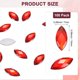 thumbnail image 3 of Paquete de 100 Strass en Forma de Ojo de Caballo, Pegatinas de Strass Acrílico de Respaldo Plano de 15x7mm para Manualidades DIY/Joyería [Rojo], 3 of 6