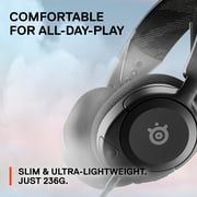 steelseries arctis nova 1 سماعة ألعاب متعددة الأنظمة - برامج تشغيل هاي فاي - صوت مكاني 360 درجة - رغوة ذاكرة نسج الهواء - سونار - خفيفة الوزن للغاية - ميكروفون إلغاء الضوضاء - كمبيوتر ، ps5 ، ps4, التبديل ، Xbox