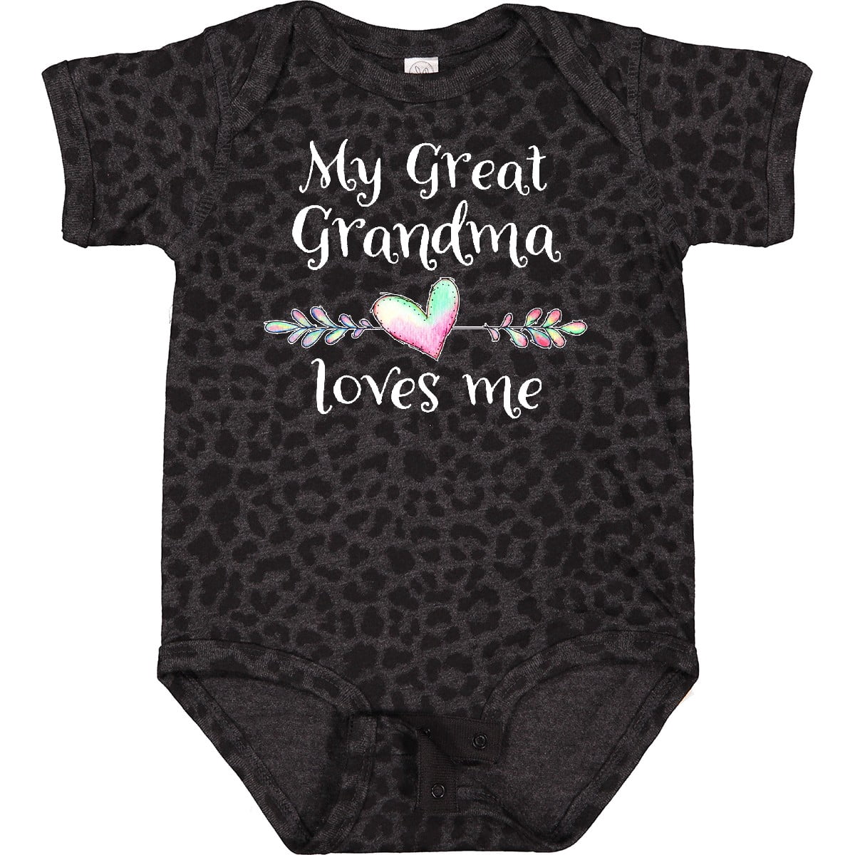 Inktastic My Great Grandma Loves Me Heart Great Grandchild Boys or Girls Baby Bodysuit