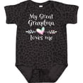 thumbnail image 3 of Inktastic My Great Grandma Loves Me Heart Great Grandchild Boys or Girls Baby Bodysuit, 3 of 5