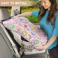 thumbnail image 3 of KUIFORTI Ester Car Seat Cover Baby Girl Eggs Bunny Car Seat Sun Shade Cover Easter Decor, Cooler Temperature Infant Car Seats Reflective Heat Protector, Stretch Carseat Covers, 3 of 6
