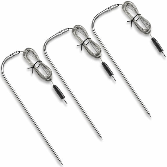 Lsupdaol Meat Food Thermometer Probe Replacement for Grills and Smokers with 3 Pieces Replacement Probes