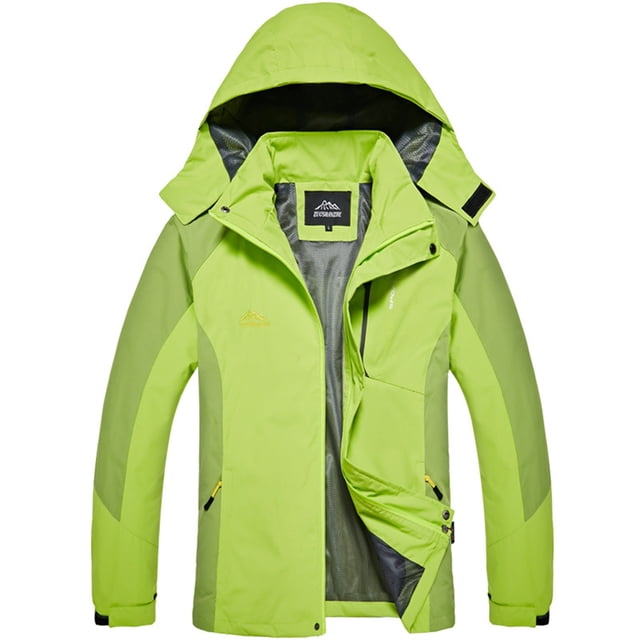 KIHOUT Nouvelle Veste de Pluie pour Hommes Imperméable avec Capuche Manteau de Randonnée Coupe-Vent Léger