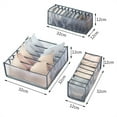 thumbnail image 5 of JUNWELL Foldable Underwear Storage Box Compartment Underpants Bra Organizer Drawer (7 Grid Briefs Box, Black), 5 of 5