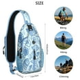 thumbnail image 5 of Tropical Marine Creatures Sling Backpack with Beach Coral and Fish Print, Lightweight Crossbody Daypack, Adjustable Strap, Multiple Compartments for Summer and Outdoor Use, 5 of 6