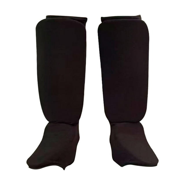 Siruishop Instep Shin Guards Comfortable Versatile Leg Guards for Boxing Sports Karate black