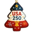 thumbnail image 2 of Dserfhy Handmade Felt Christmas Tree Ornament Us 250th Anniversary Felt Ornament Embroidery Xmas Tree Decoration, 2 of 8