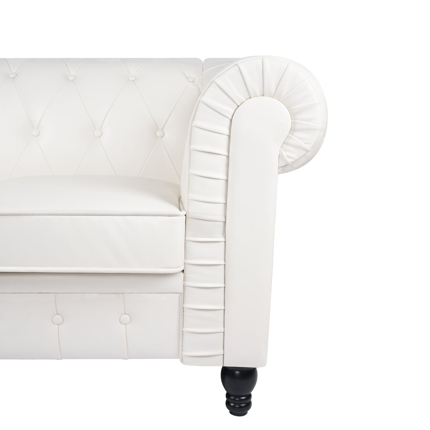 Emery Accent Chair-Color:White,Style:Loveseat