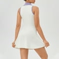 thumbnail image 4 of FcBaudy Robes pour Femmes, Robes d'Été pour Femmes Jupe de Tennis à Revers pour Femmes Séchage Respirant Taille Couleur Contrastante Robe de Sport Décontractée de Mise en Forme Robe pour Femmes, 4 of 6
