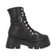 thumbnail image 2 of Bota Combat Suela Gruesa Track Para Mujer Con Látigos Ajustables Platonia SALOME-01-NEGRO, 2 of 8
