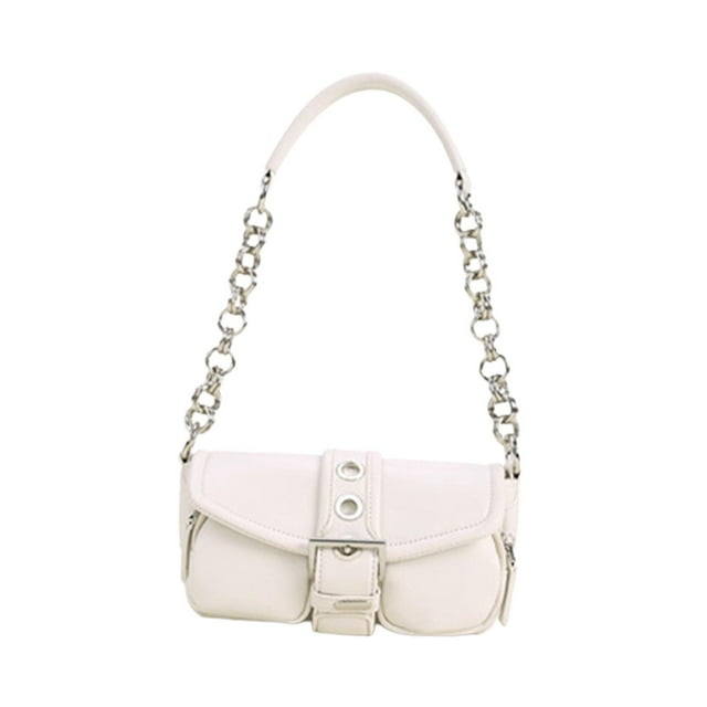Bolso de hombro Yinane Monedero para teléfono Cierre de cremallera Blanco 22 cm x 11 cm x 9 cm