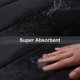 thumbnail image 4 of Memory Foam Bath Mat - Non-Slip Backing - Soft - Water Absorbent - for Toilet and Bathroom, Memory Foam, Black, 50 x 60 cm, 4 of 5